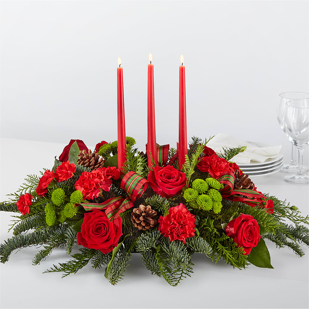 By the Candlelight Centerpiece – Exquisite Flowers, Freeport FL