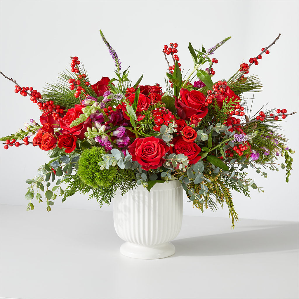 Big Red Bow Bouquet – Exquisite Flowers, Freeport FL