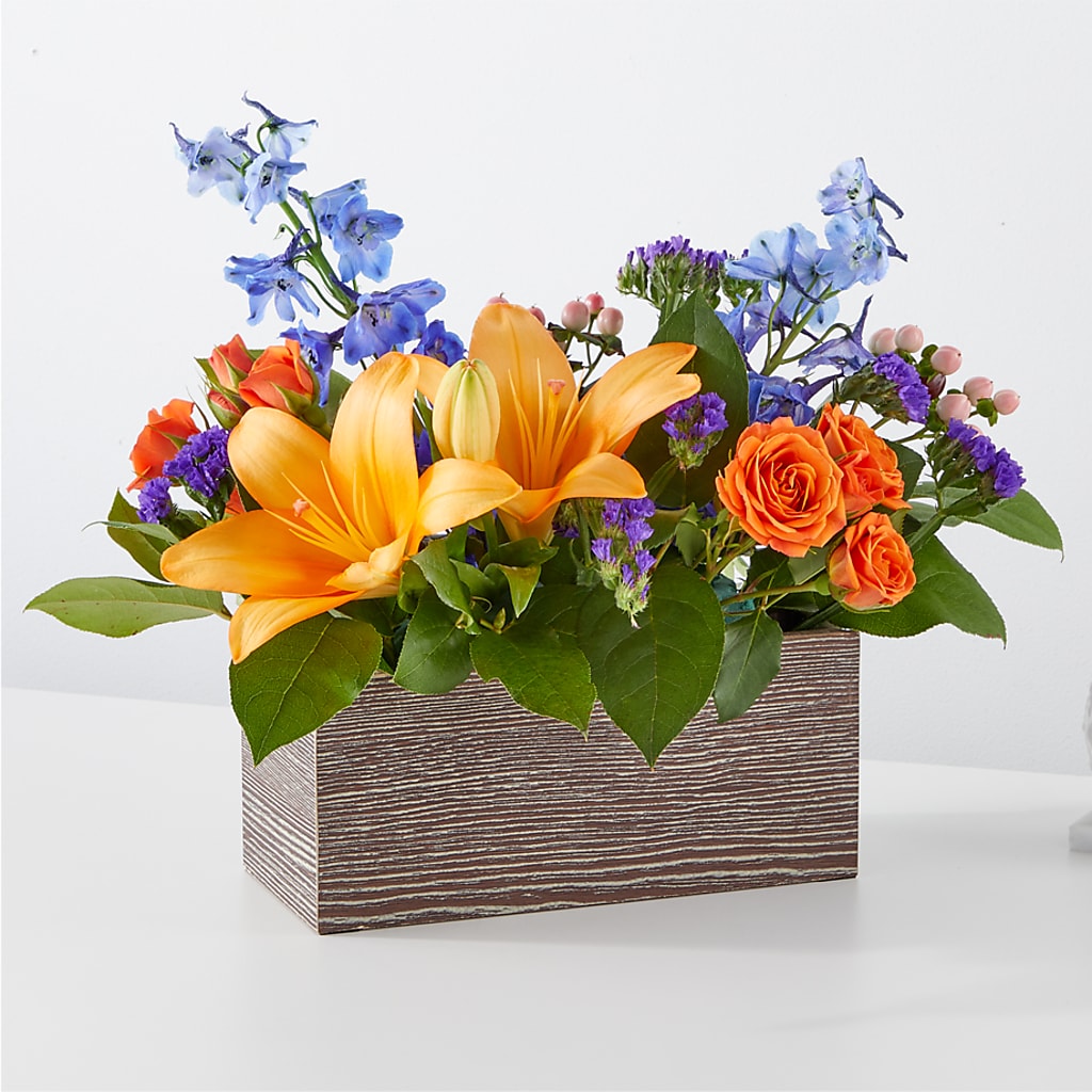 Radiant Citrus Box Bouquet – Exquisite Flowers, Freeport FL