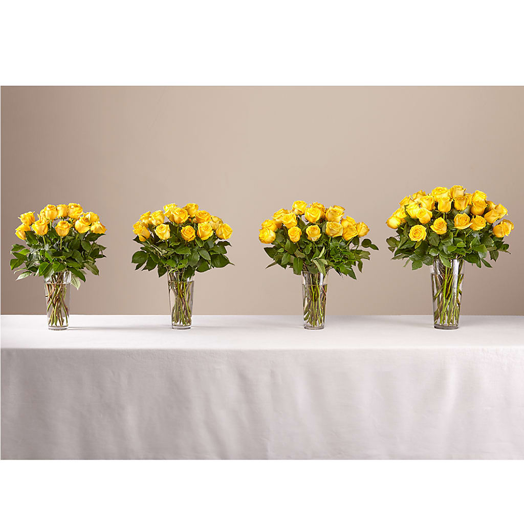 Long Stem Yellow Rose Bouquet – Exquisite Flowers, Freeport FL