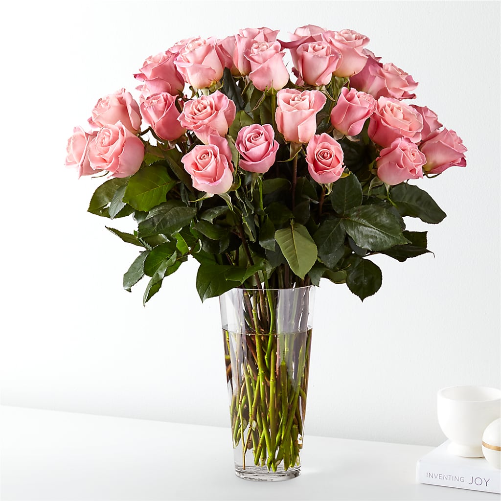 Long Stem Pink Rose Bouquet – Exquisite Flowers, Freeport FL