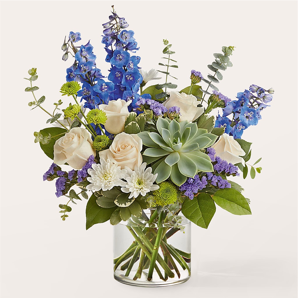 Cerulean Waves Bouquet – Exquisite Flowers, Freeport FL