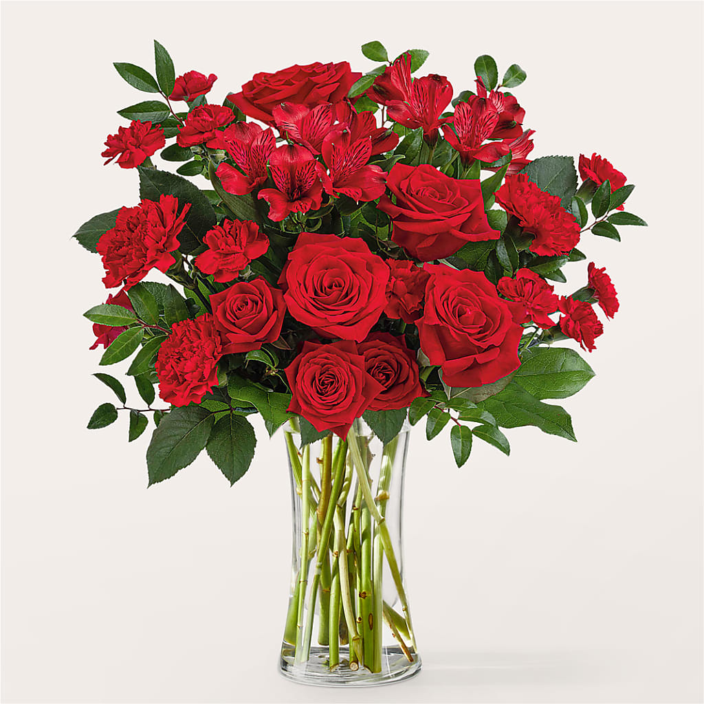 Brilliant Ruby Bouquet – Exquisite Flowers, Freeport FL