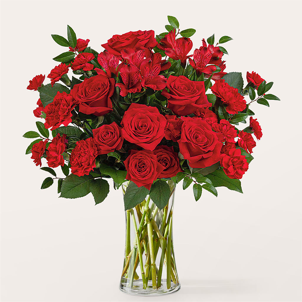 Brilliant Ruby Bouquet – Exquisite Flowers, Freeport FL