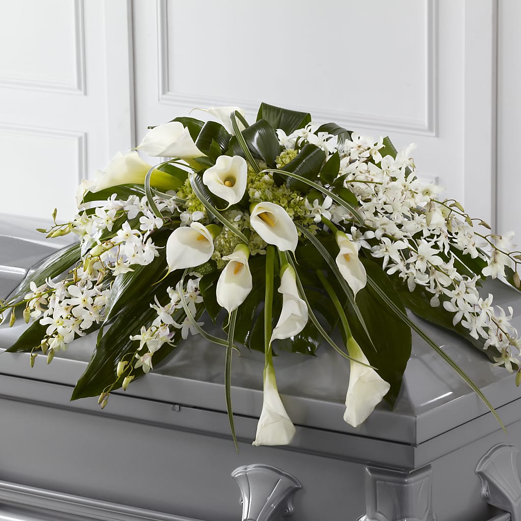 Angel Wings Casket Spray – Exquisite Flowers, Freeport FL