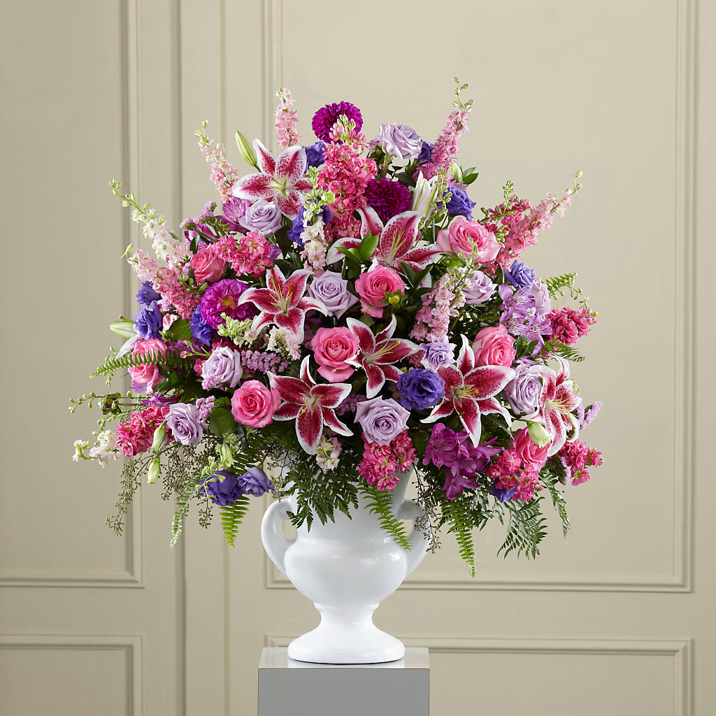 Peaceful Tribute Arrangement – Exquisite Flowers, Freeport FL