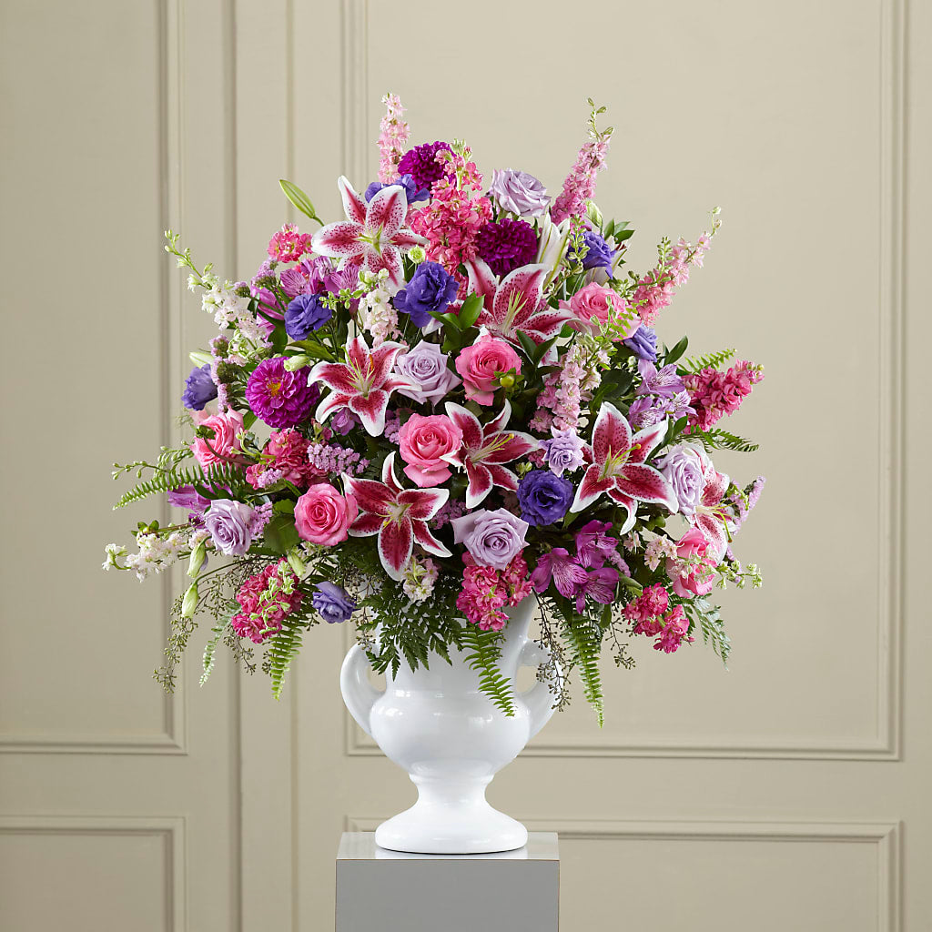 Peaceful Tribute Arrangement – Exquisite Flowers, Freeport FL