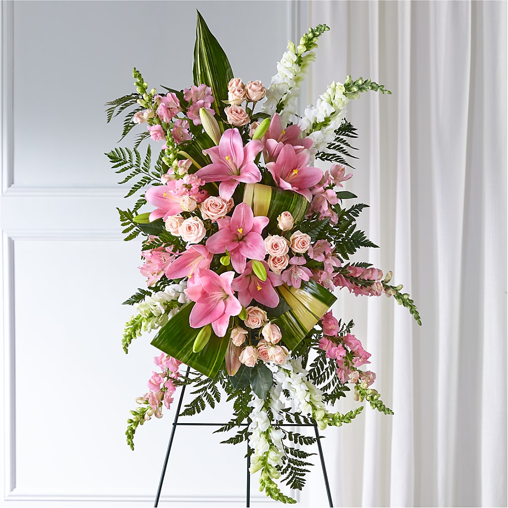 Elegant Embrace Standing Spray – Exquisite Flowers, Freeport FL