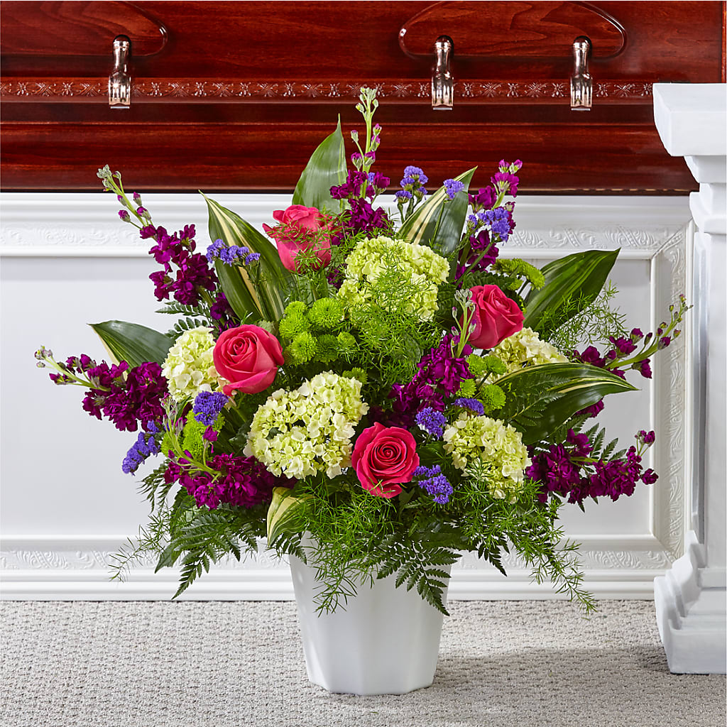 Beautiful Horizons Floor Basket – Exquisite Flowers, Freeport FL