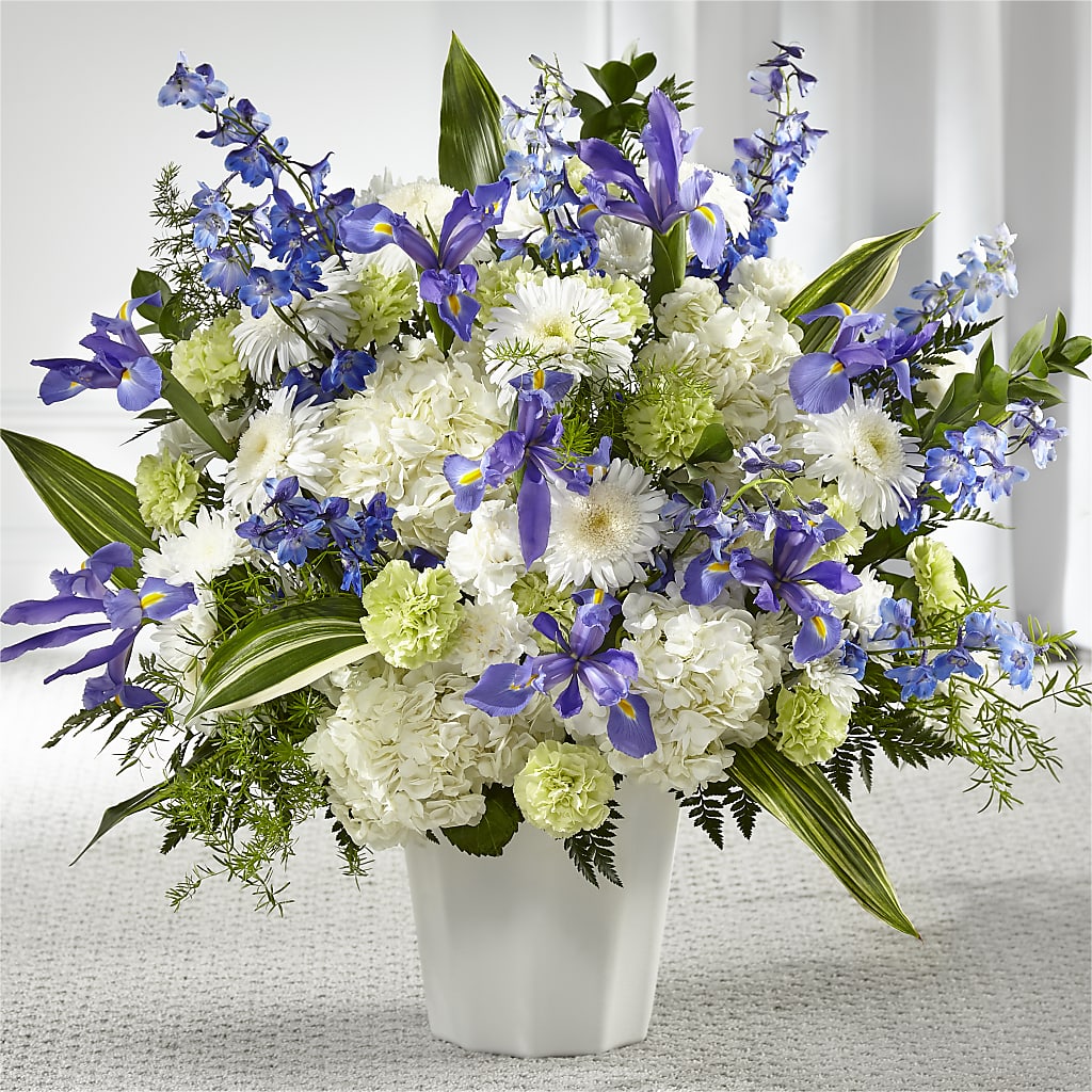 Soft Serenity Floor Basket – Exquisite Flowers, Freeport FL