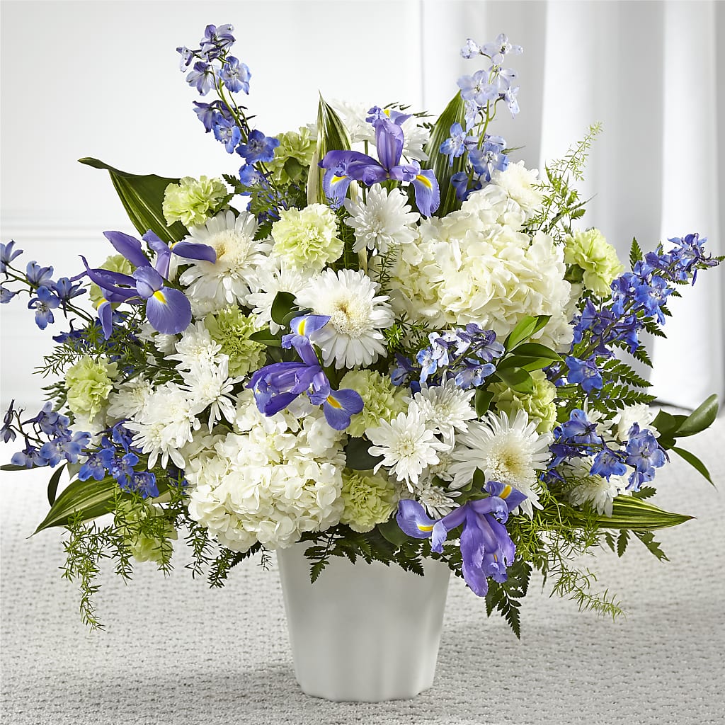 Soft Serenity Floor Basket – Exquisite Flowers, Freeport FL
