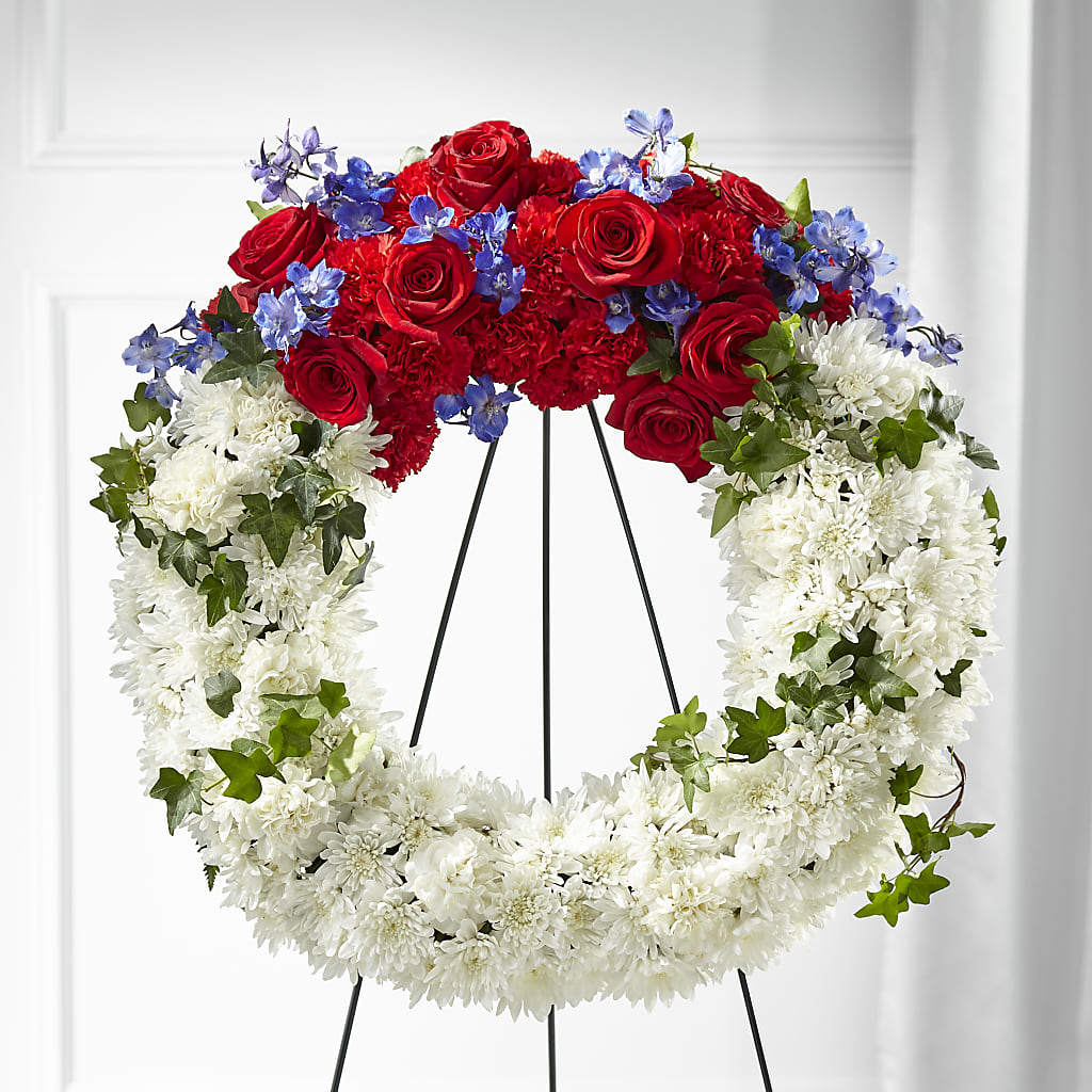 Patriotic Passion Wreath – Exquisite Flowers, Freeport FL