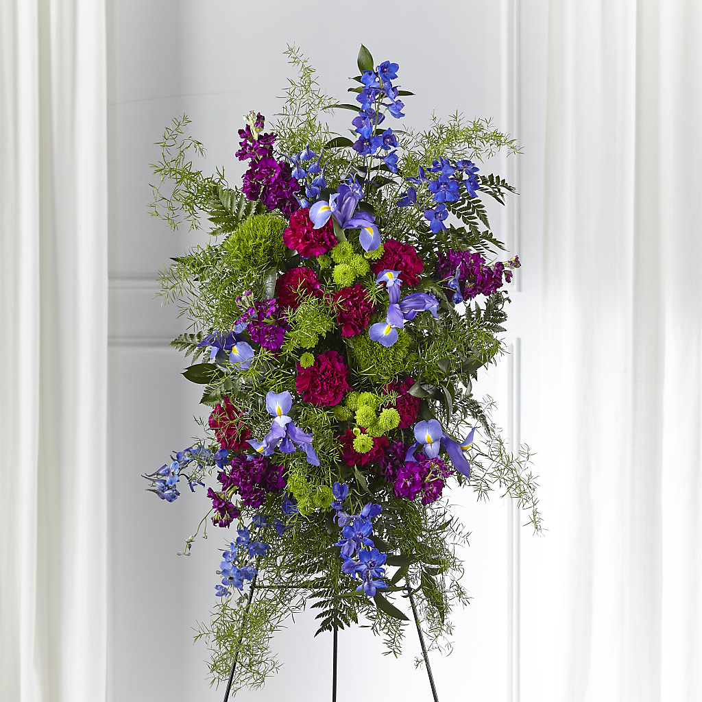 Heavenly Skies Standing Spray – Exquisite Flowers, Freeport FL