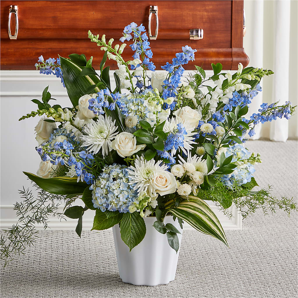 Everlasting Memories Floor Basket – Exquisite Flowers, Freeport FL