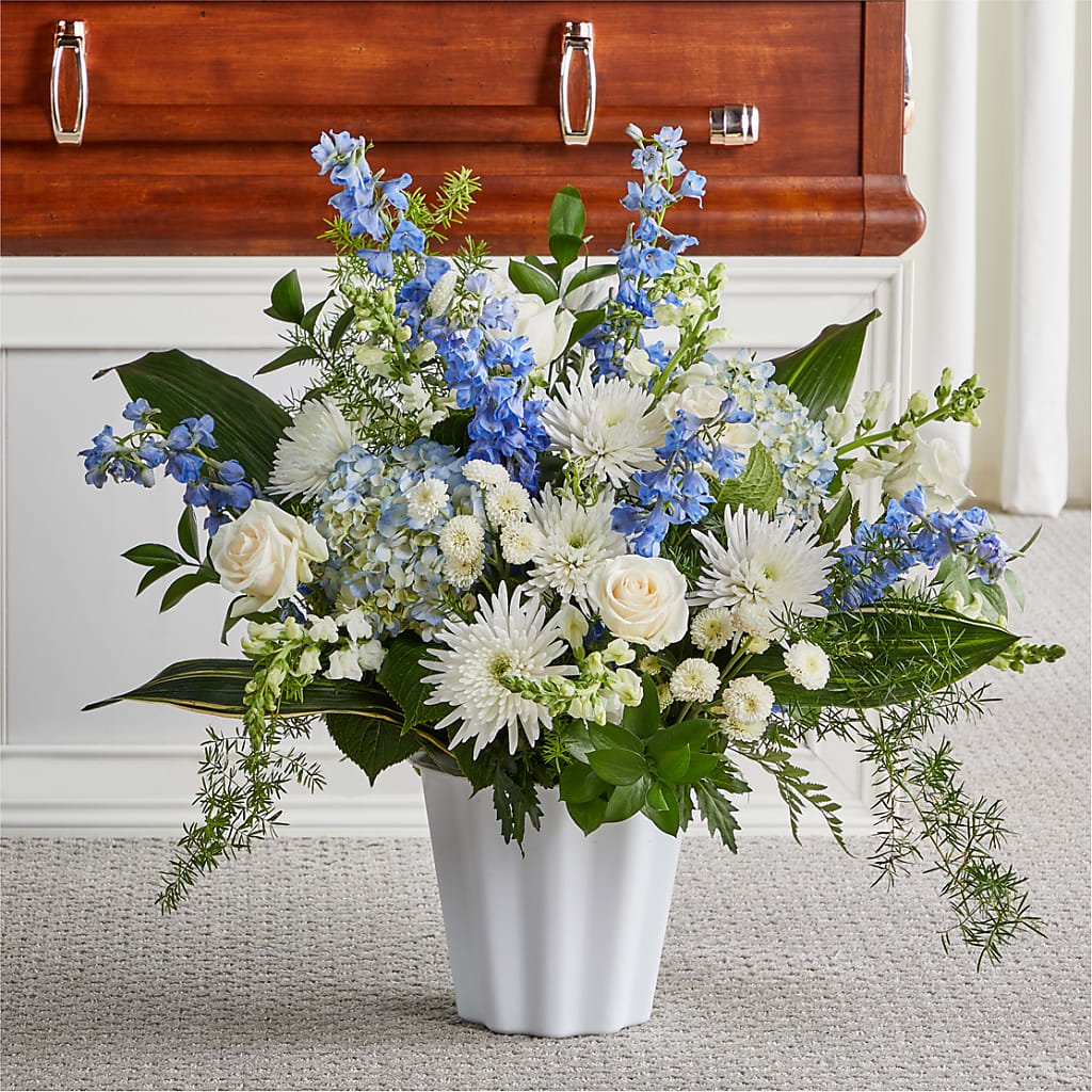Everlasting Memories Floor Basket – Exquisite Flowers, Freeport FL
