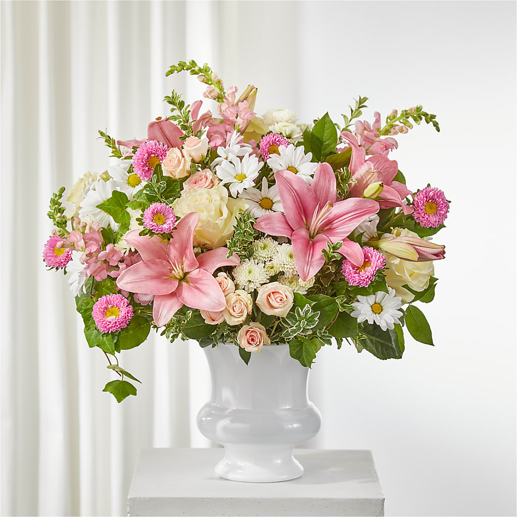 Empathetic Blooms Urn Arrangement – Exquisite Flowers, Freeport FL