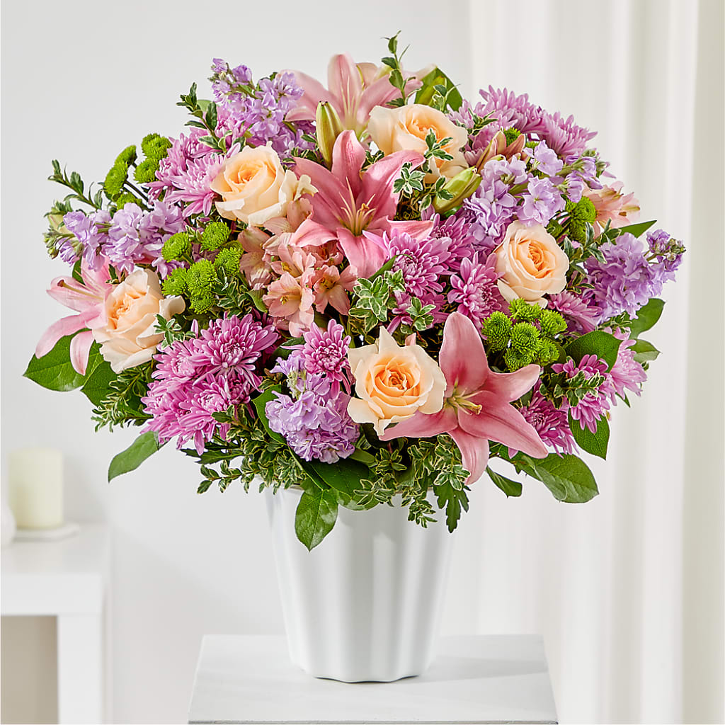 Supportive Embrace Tabletop Basket – Exquisite Flowers, Freeport FL