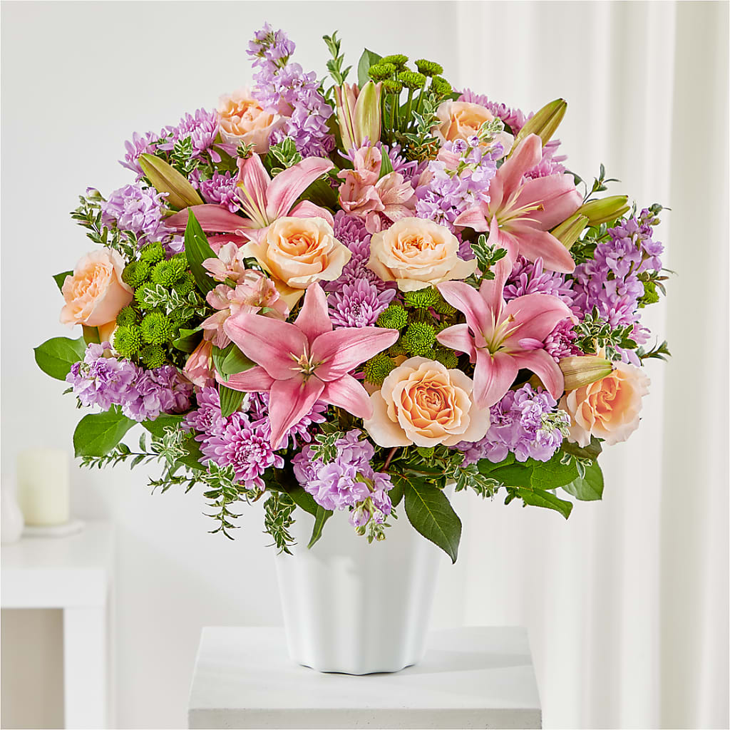 Supportive Embrace Tabletop Basket – Exquisite Flowers, Freeport FL