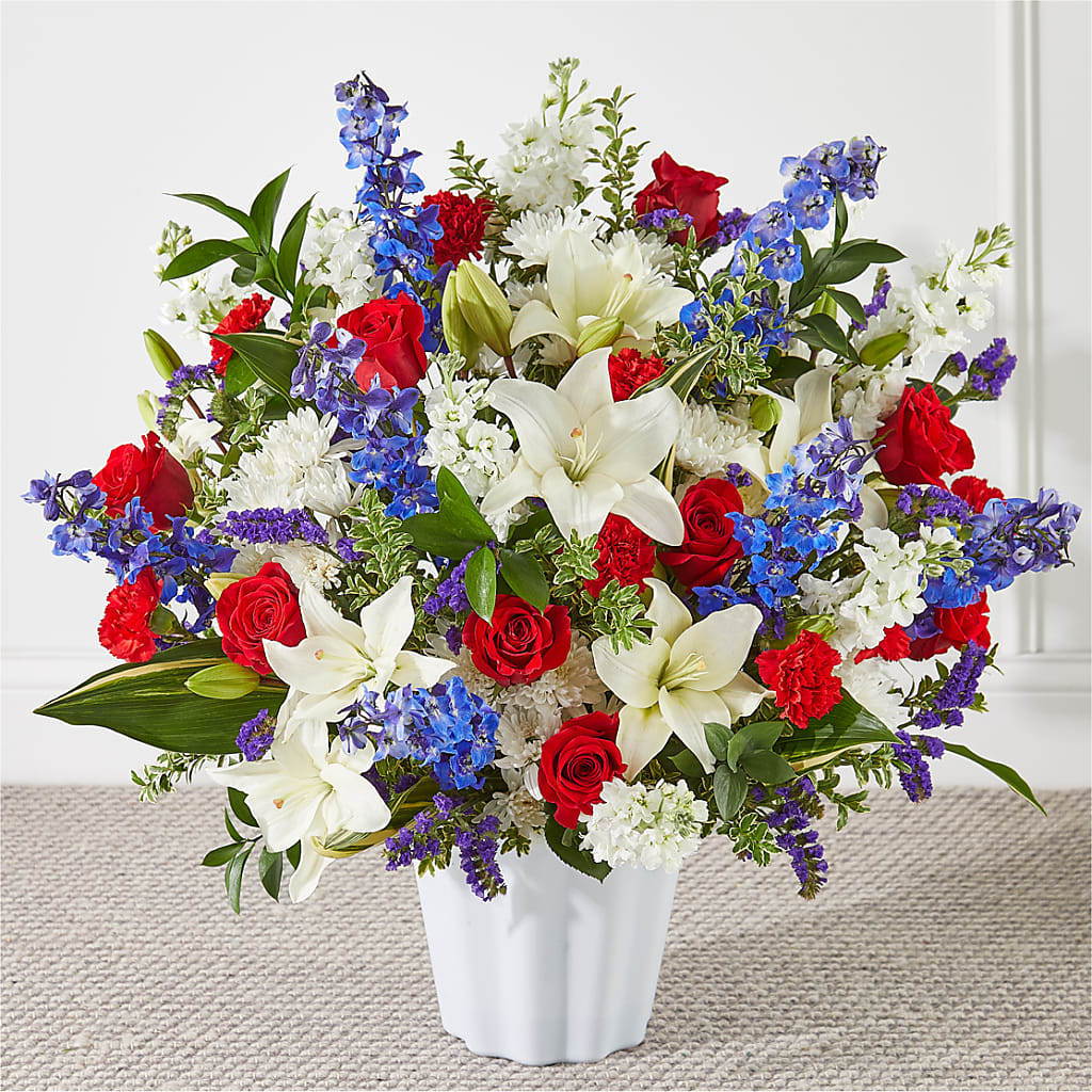 Consoled Floor Basket – Exquisite Flowers, Freeport FL