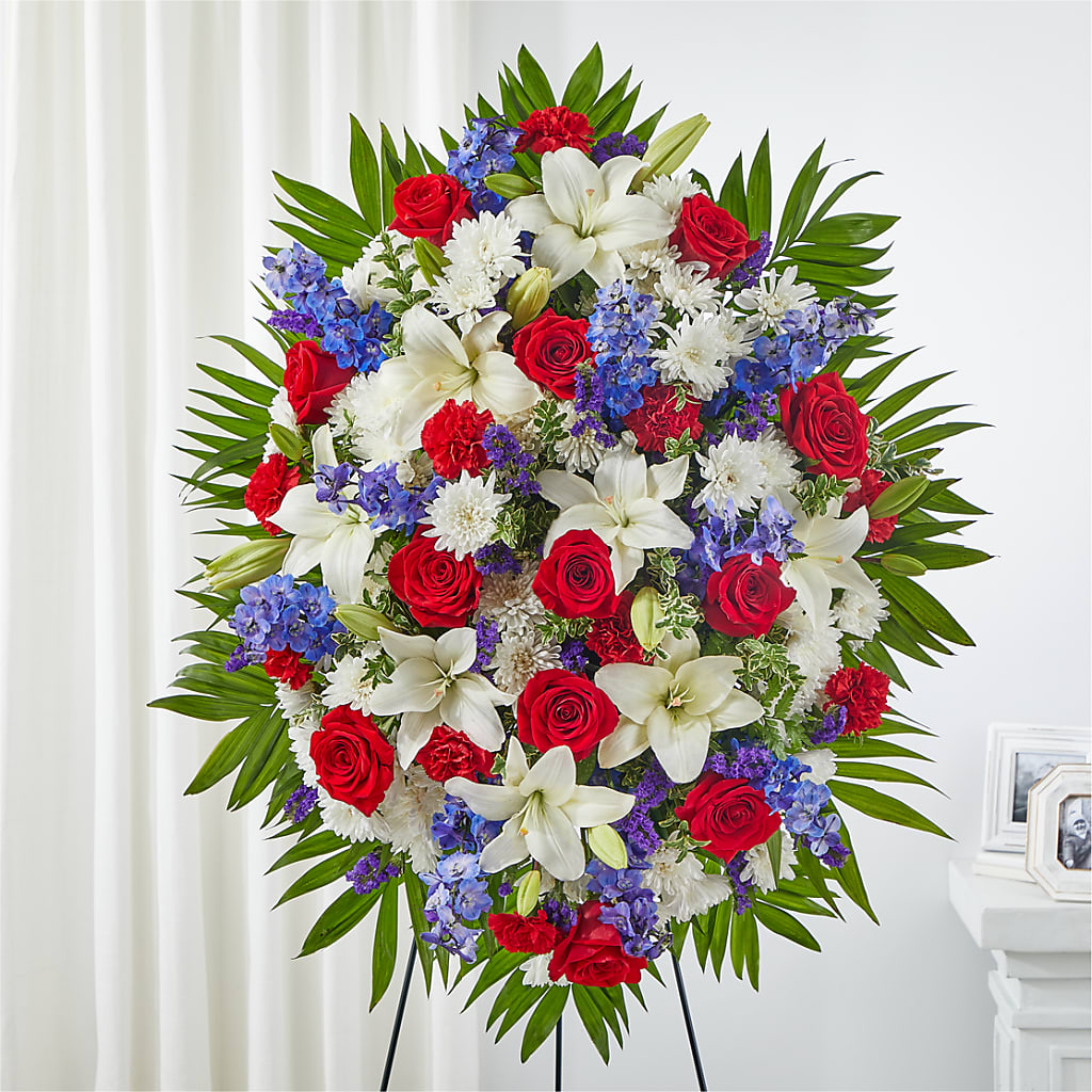 Cherished Service Standing Spray – Exquisite Flowers, Freeport FL