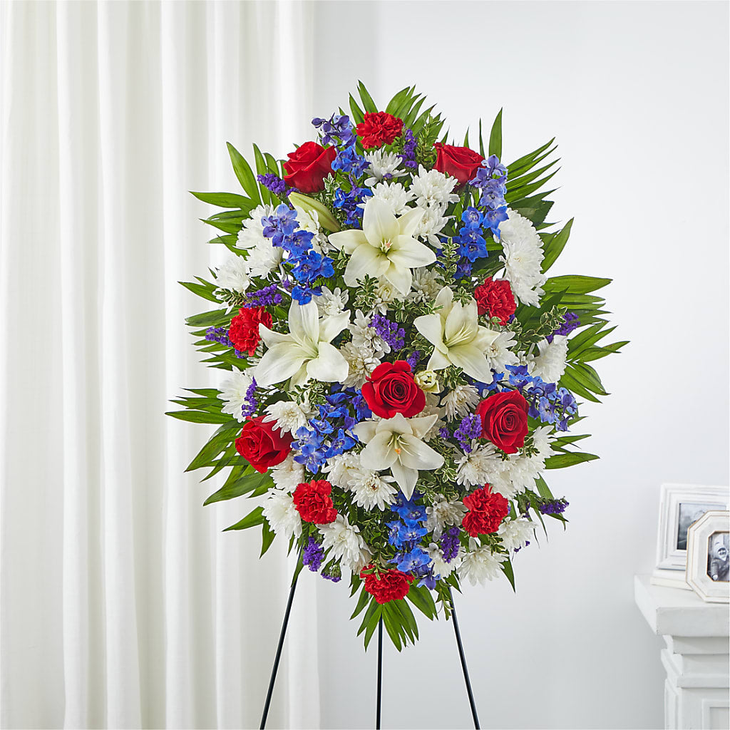 Cherished Service Standing Spray – Exquisite Flowers, Freeport FL