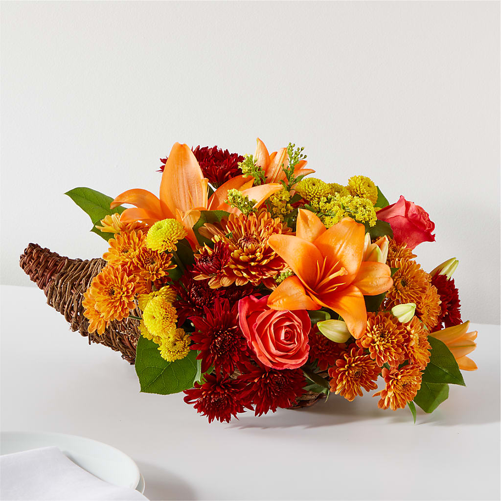 Bouquet of Blessings Cornucopia – Exquisite Flowers, Freeport FL
