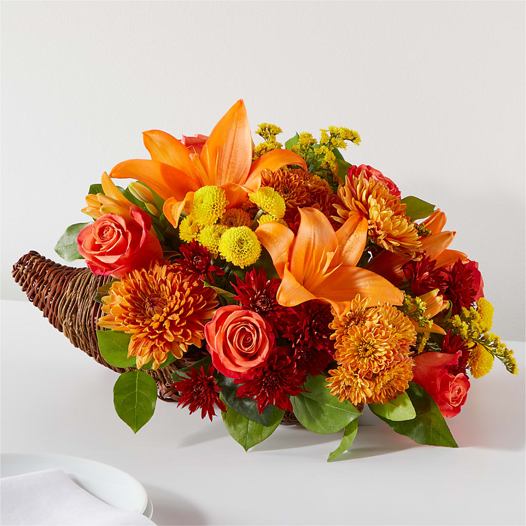 Bouquet of Blessings Cornucopia – Exquisite Flowers, Freeport FL