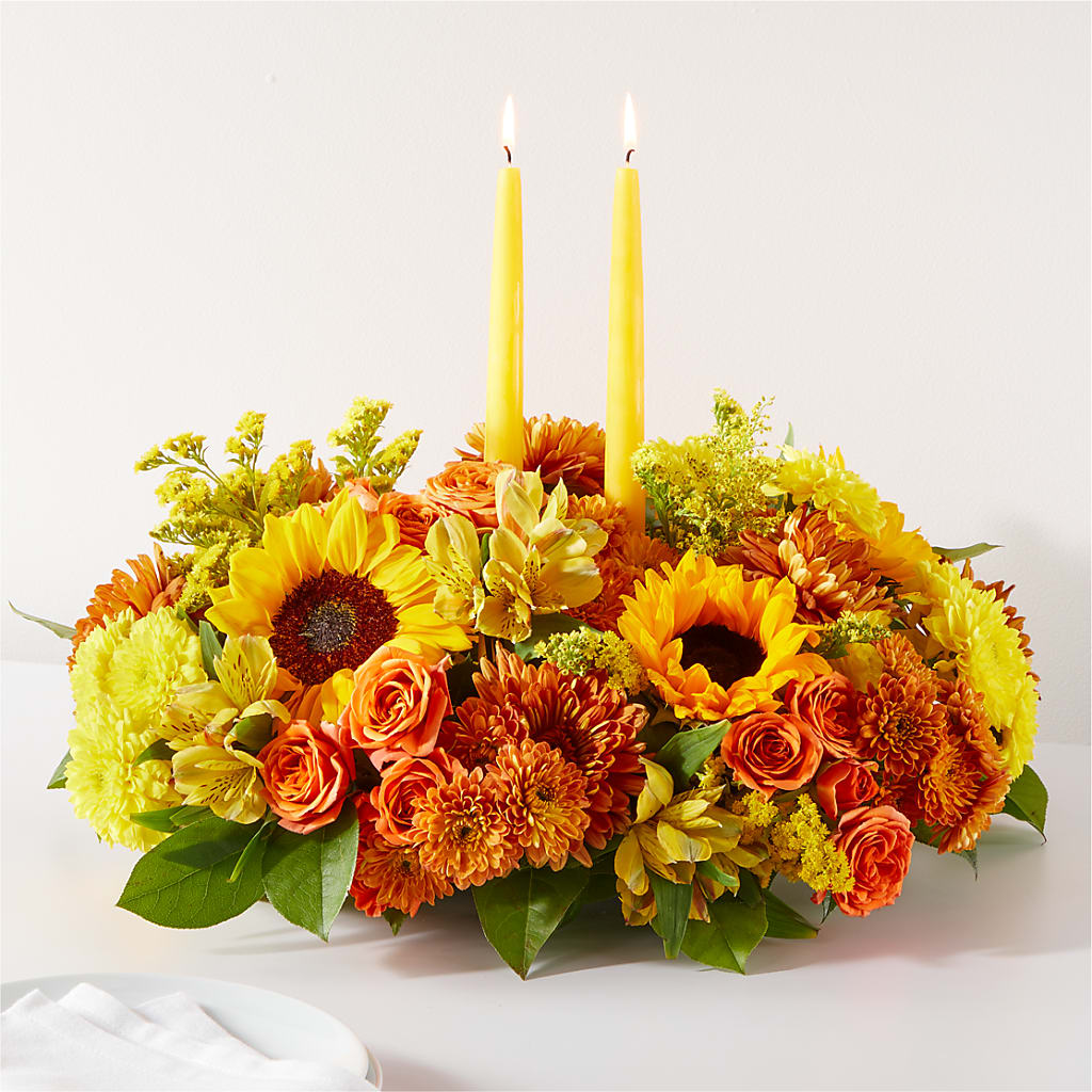 Autumn Harmony Centerpiece – Exquisite Flowers, Freeport FL