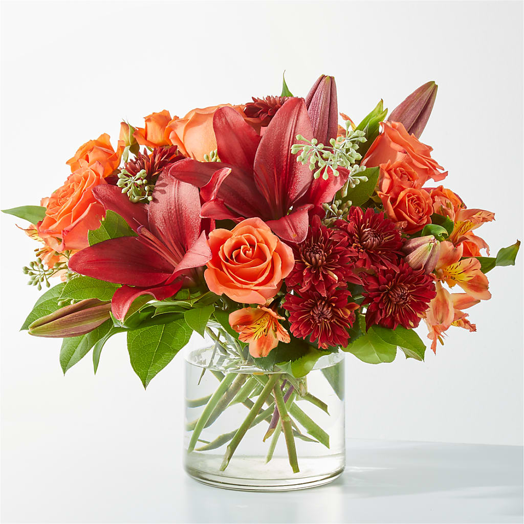Crimson Leaves Bouquet – Exquisite Flowers, Freeport FL