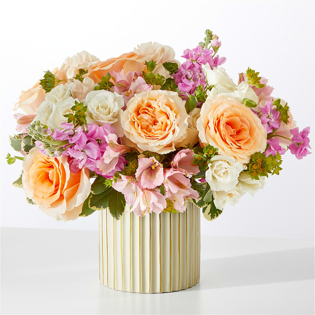 Paradise Bouquet with Ivory Vase – Exquisite Flowers, Freeport FL