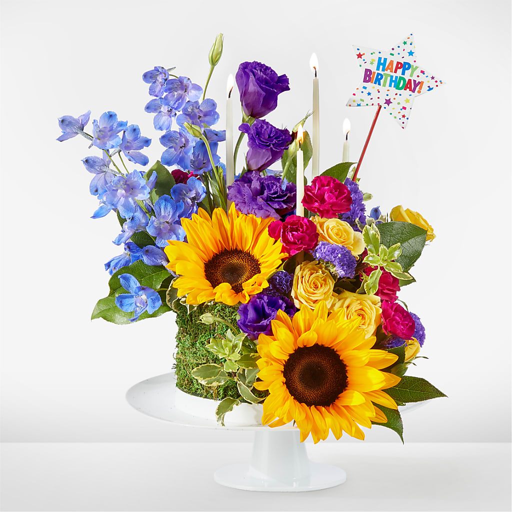 Star of the Day Floral Cake – Exquisite Flowers, Freeport FL