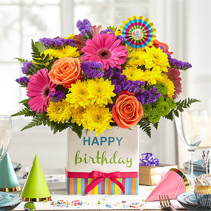 Birthday Brights Bouquet –  Exquisite Flowers, Freeport FL