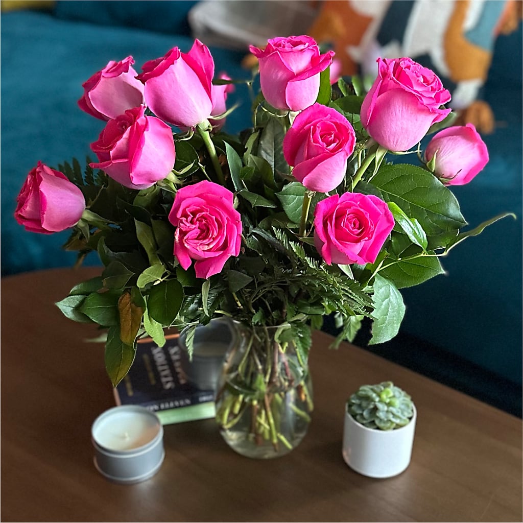 Long Stem Pink Rose Bouquet –  Exquisite Flowers, Freeport FL