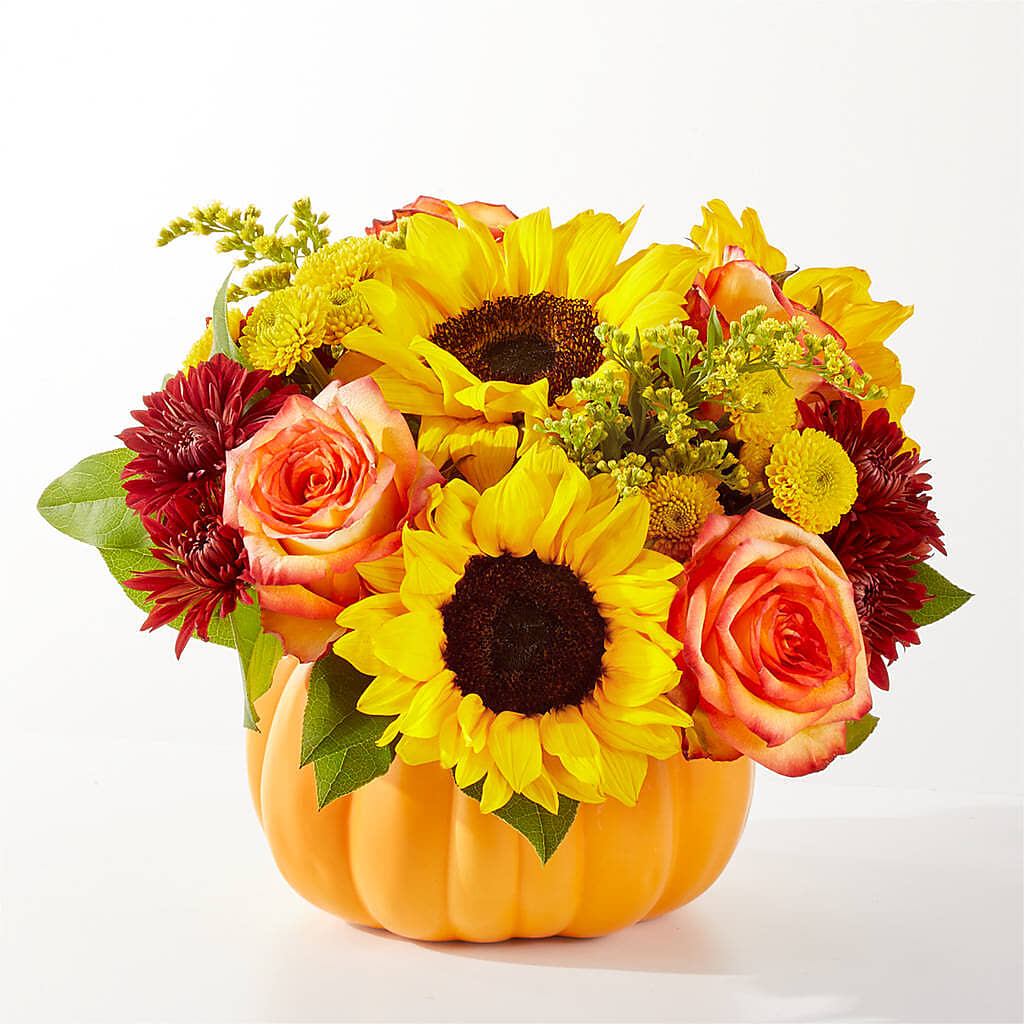 Golden Gourd Pumpkin Bouquet –  Exquisite Flowers, Freeport FL