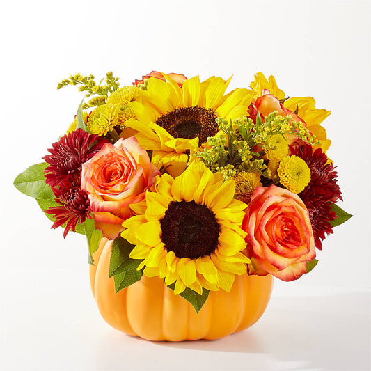 Golden Gourd Pumpkin Bouquet –  Exquisite Flowers, Freeport FL