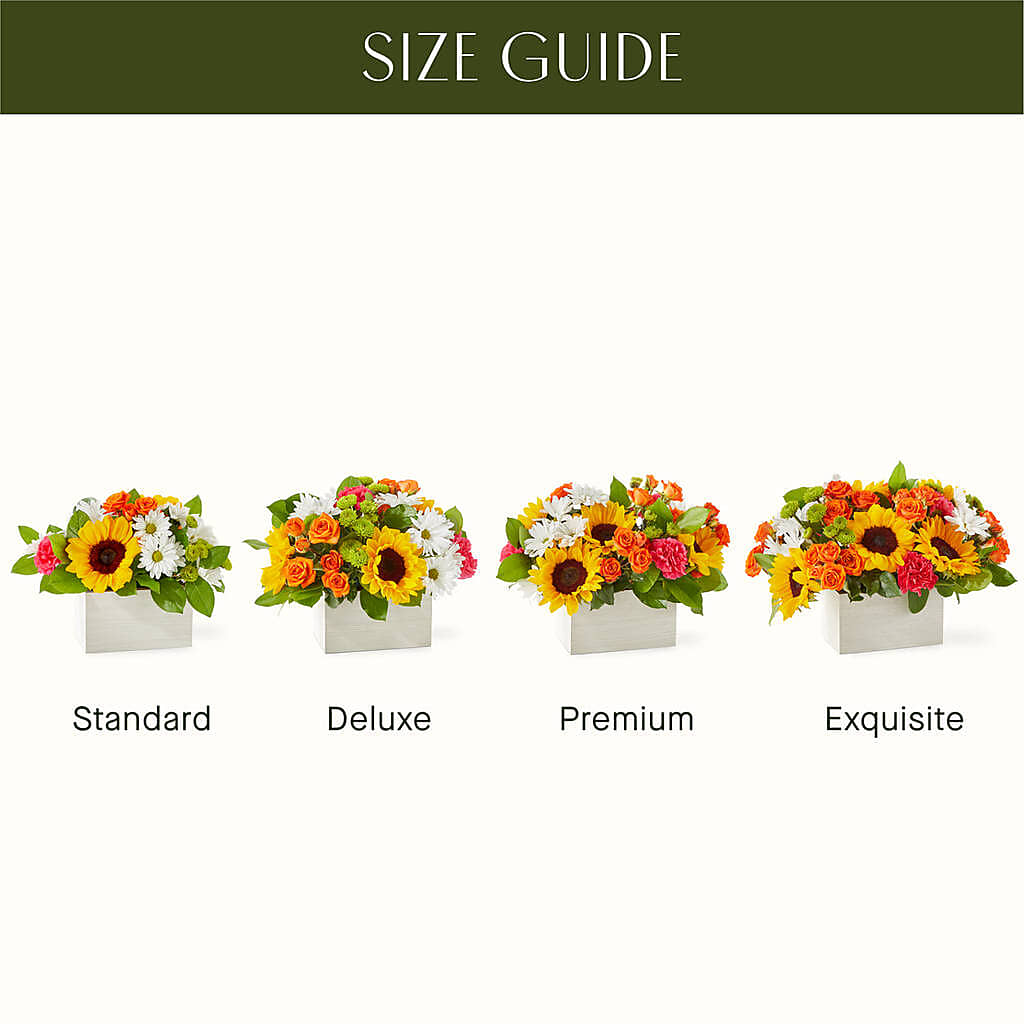 Sun-drenched Blooms Box Bouquet –  Exquisite Flowers, Freeport FL