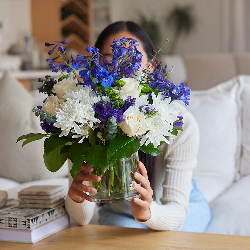 Cerulean Waves Bouquet –  Exquisite Flowers, Freeport FL