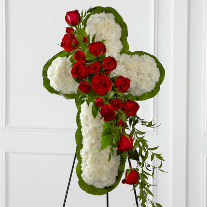 Floral Cross Easel –  Exquisite Flowers, Freeport FL