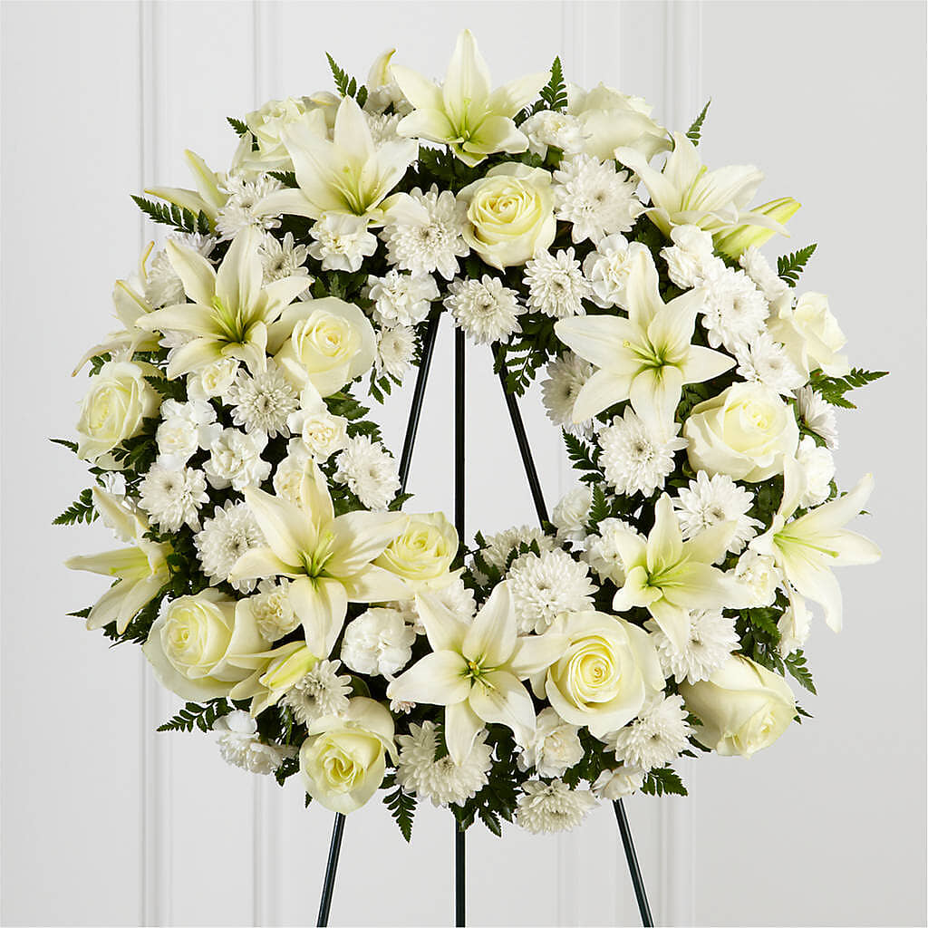 Treasured Tribute Wreath –  Exquisite Flowers, Freeport FL
