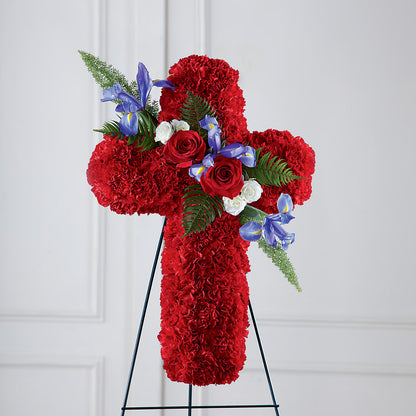 Faithful Hero Floral Cross –  Exquisite Flowers, Freeport FL