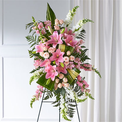 Elegant Embrace Standing Spray –  Exquisite Flowers, Freeport FL