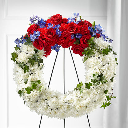 Patriotic Passion Wreath –  Exquisite Flowers, Freeport FL