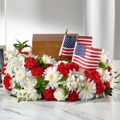 Spirit of Patriotism Cremation Adornment –  Exquisite Flowers, Freeport FL