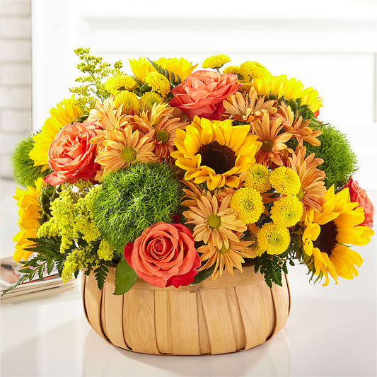 Harvest Sunflower Basket –  Exquisite Flowers, Freeport FL