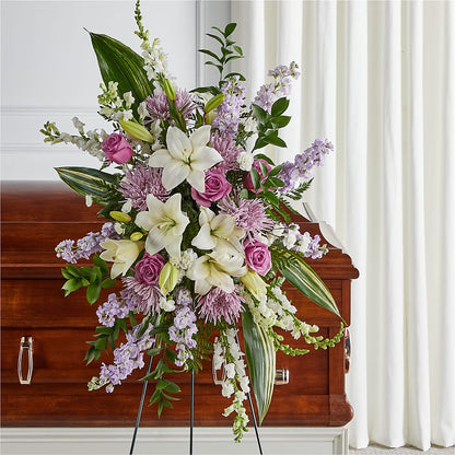 Grateful Hearts Standing Spray –  Exquisite Flowers, Freeport FL