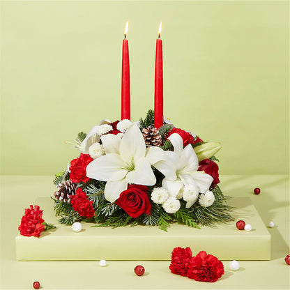 Seasonal Festivities Centerpiece –  Exquisite Flowers, Freeport FL