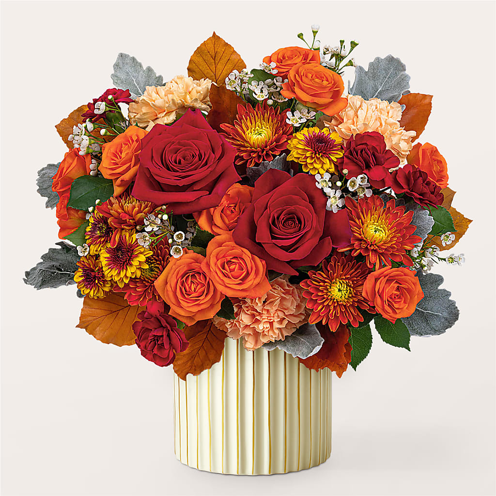 Merlot Bouquet with Ivory Vase –  Exquisite Flowers, Freeport FL