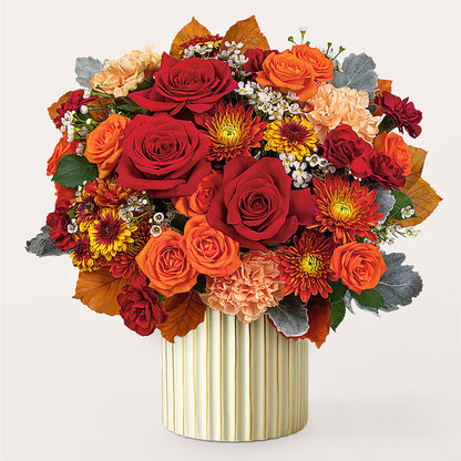 Merlot Bouquet with Ivory Vase –  Exquisite Flowers, Freeport FL