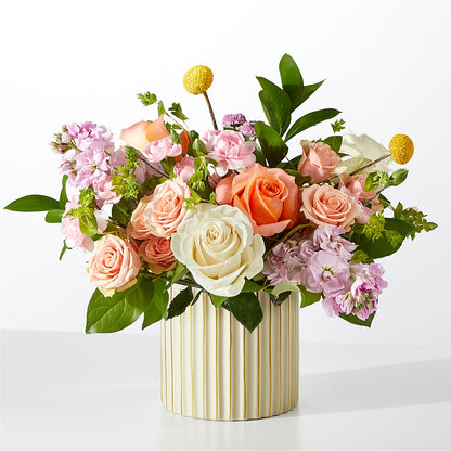 French Market Bouquet with Ivory Vase –  Exquisite Flowers, Freeport FL