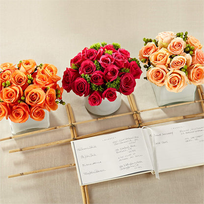 Dawn Rose Centerpiece –  Exquisite Flowers, Freeport FL